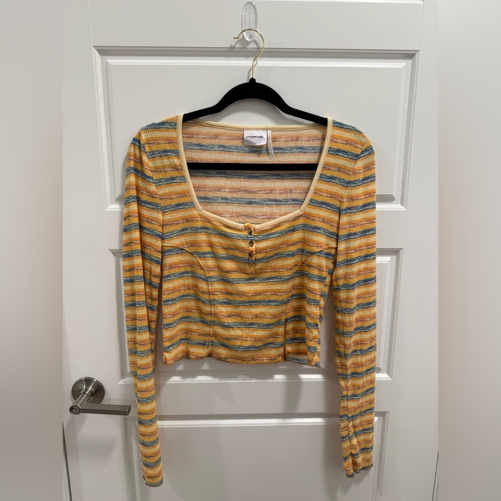 NWOT Urban Outfitters Out From Under Sweet Dreams Striped Long Sleeve Tee